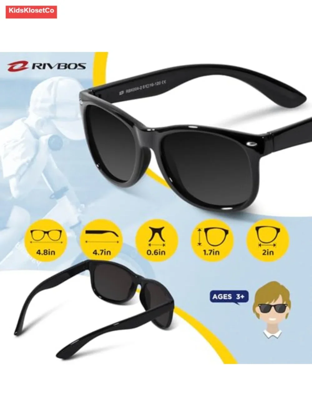 Polarized UV Protection Kids Sunglasses with Strap